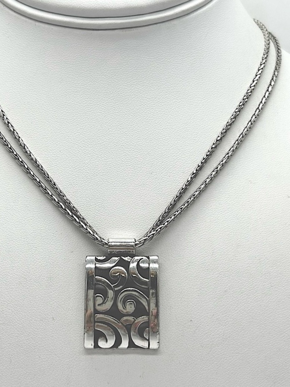 Brighton Silver Scroll Pendant Necklace